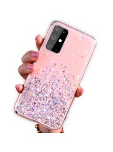   Huawei P Smart 2019 Csillámló Szilikon Tok Glitter Series MTW Style Rózsaszín