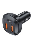 Acefast car charger 66W 2x USB / USB Type C, PPS, Power Delivery, Quick Charge 4.0, AFC, FCP, SCP black (B9)