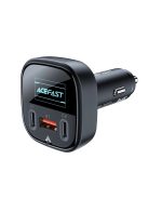 Acefast car charger 101W 2x USB Type C / USB, PPS, Power Delivery, Quick Charge 4.0, AFC, FCP black (B5)