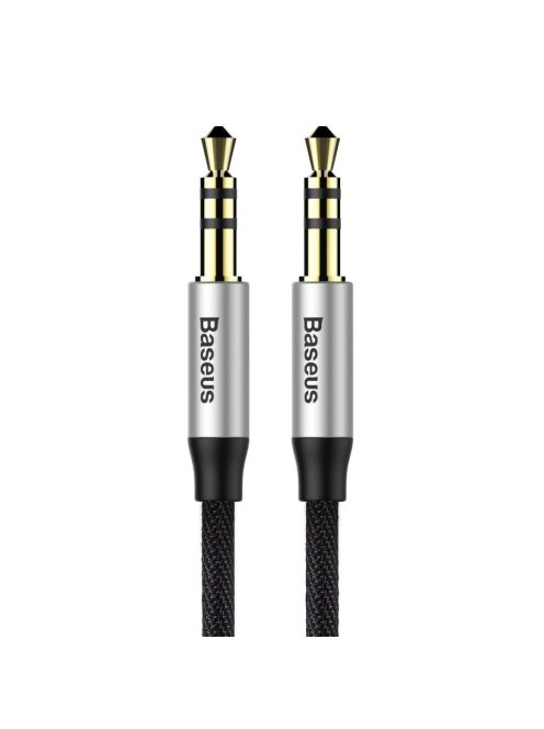 Baseus Yiven M30 stereo AUX 3.5 mm audio cable male mini jack 1m silver-black (CAM30-BS1)