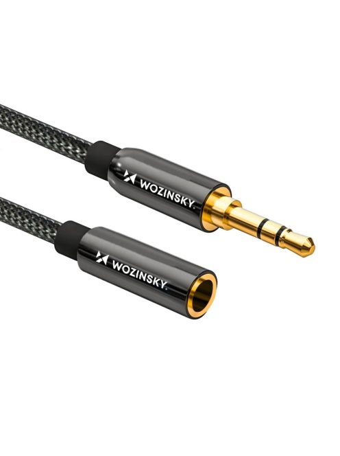 Wozinsky mini jack extension cable (female-male) AUX extension 5 m black