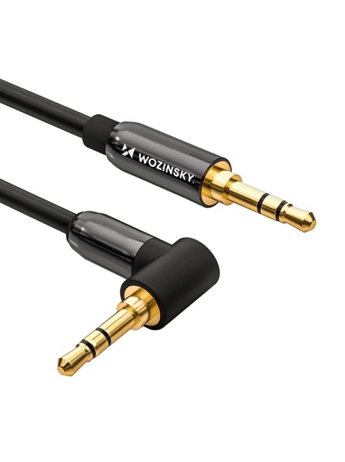 Wozinsky AUX cable angled (male-male) mini jack cable 3 m black