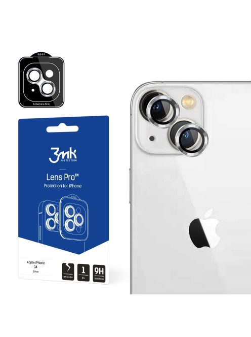 Camera glass for iPhone 14 9H for 3mk Lens Protection Pro series lens - silver