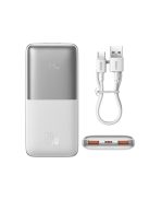 Baseus Bipow Pro Power Bank 10000mAh 20W white with USB Type A - USB Type C 3A 0.3m cable (PPBD040202)