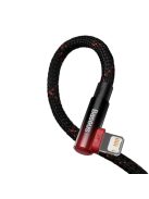 Baseus MVP 2 Elbow angled cable with side USB / Lightning plug 1m 2.4A red (CAVP000020)