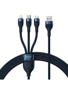 Baseus Flash Series Ⅱ 3in1 Fast Charging Cable USB-A to USB-C / Micro-USB / Lightning 66W 480Mbps 1.2m Blue