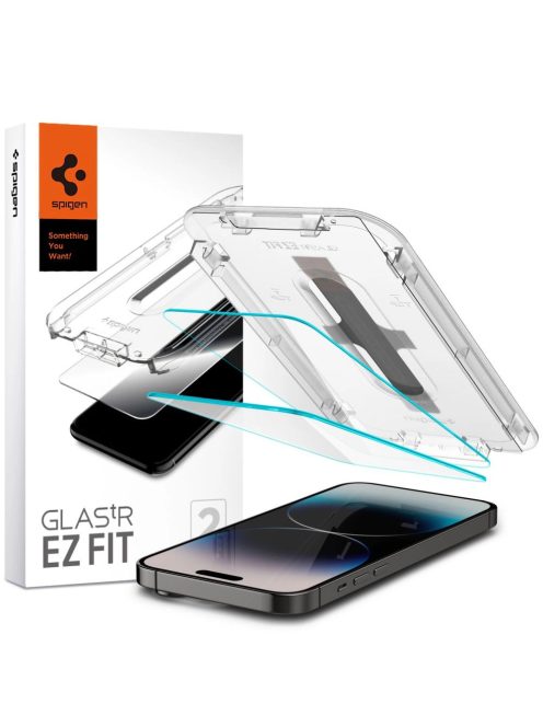 Tempered glass for iPhone 14 Pro Max with Spigen Glas.tR EZ FIT applicator (2 pcs.)