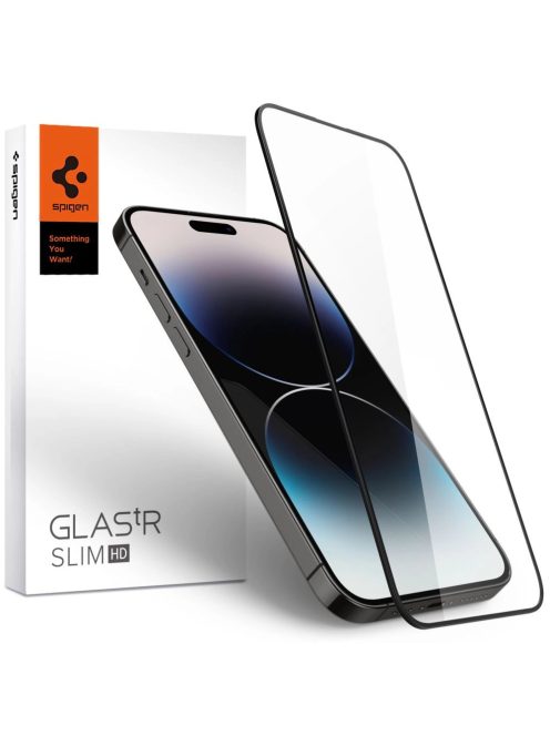 TEMPERED GLASS Spigen GLASS FC IPHONE 14 PRO MAX BLACK