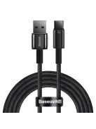 Baseus Tungsten Gold cable USB-A - USB-C 480Mb/s 100W 2m black (CAWJ000101)