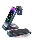 Joyroom 3in1 induction charger for Apple devices - iPhone, Apple Watch, Airpods (up to 15W) stand stand black (JR-WQN01)