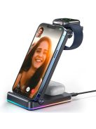 Joyroom 3in1 induction charger for Apple devices - iPhone, Apple Watch, Airpods (up to 15W) stand stand black (JR-WQN01)