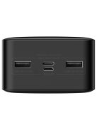 Baseus Bipow power bank with display 30000mAh 15W black (Overseas Edition) + USB-A - Micro USB cable 0.25m black (PPBD050201)