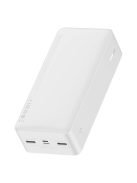 Baseus Bipow power bank with display 30000mAh 15W white (Overseas Edition) + USB-A - Micro USB cable 0.25m white (PPBD050202)