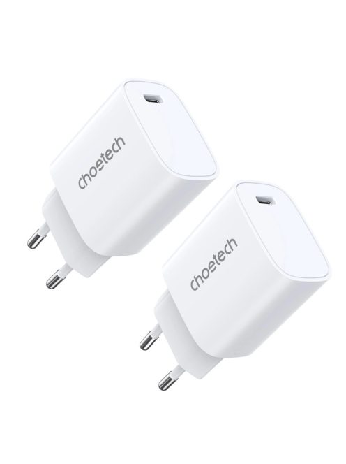 Choetech charger set Q5004 20W PD iPhone 12/13 white (2pcs)