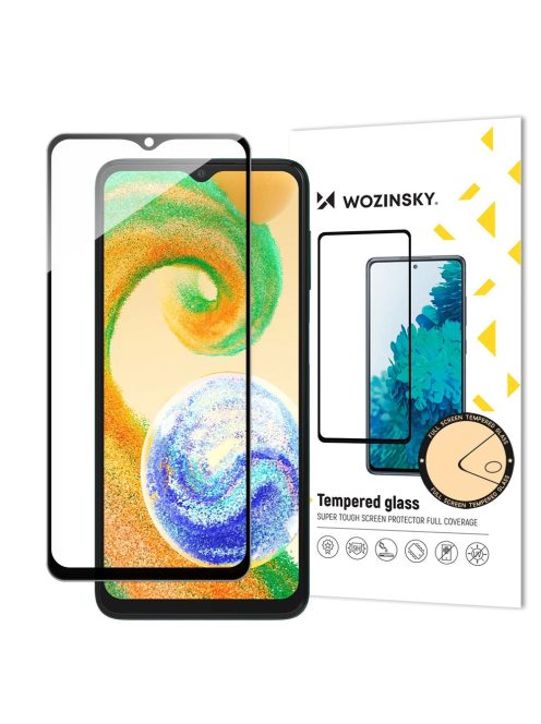 Wozinsky Full Glue Tempered Glass Tempered Glass For Samsung Galaxy A04s 9H Full Screen Protector With Black Frame