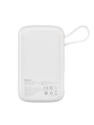 Baseus Qpow Digital Display Power Bank with Fast Charging 10000mAh 20W QC/PD/SCP/FCP with Built-in Lightning Cable White