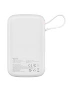 Baseus Qpow Digital Display powerbank with fast charging 10000mAh 22.5W QC/PD/SCP/FCP with built-in USB-C cable white