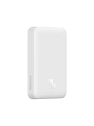 Baseus Magnetic Mini Power Bank with MagSafe 15W / PD Quick Charge QC 20W 10000mAh White (Overseas Edition) + Xiaobai Series USB-C Cable - USB-C 60W 3A 0.5m White