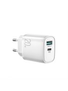 Joyroom fast charger USB-A QC3.0 / USB-C PD 20W white (L-QP2011)