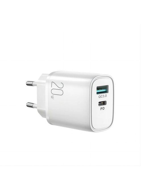 Joyroom fast charger USB-A QC3.0 / USB-C PD 20W white (L-QP2011)