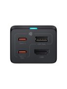 Baseus fast charger GaN5 Pro HUB HDMI 2 x USB-C / USB-A / HDMI 4K 30Hz 1.5m black + USB-C cable - USB-C 100W 40Gb/s (USB4) 1m (CCGP110201)