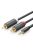 Ugreen AV102 10511 cable 3.5 mm mini jack (male) / 2RCA (male) 1.5m - gray