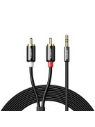 Ugreen AV116 10583 audio mini jack cable 3.5 mm (male) / 2RCA (male) 1.5m - black