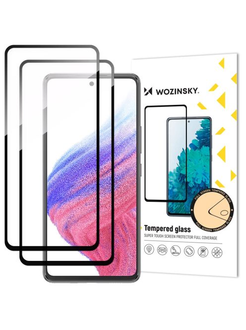 Wozinsky 2x Full Glue Tempered Glass Samsung Galaxy A54 5G 9H Full Screen Tempered Glass with Black Frame