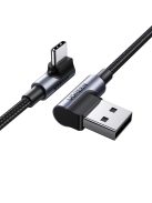 Ugreen 90° angled cable USB C - USB 2.0 480Mbps 3A 3m black (US176)