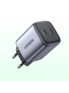 Quick charger GaN 2 x USB-C 45W QC PD Ugreen CD294 - gray