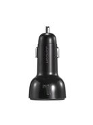 Joyroom car charger 70W with 3 ports: USB, 2 x USB C black (JR-CL26)