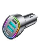 Joyroom 70W car charger with 4 ports: 2 x USB C, 2 x USB black (JR-CL29)