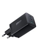 Joyroom fast GaN charger 65W USB-A, 2x USB-C black + USB-C - USB-C cable 100W 1.2m (TCG01)