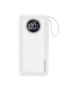 Dudao powerbank 10000mAh USB-A / USB-C 22.5W with built-in Lightning cable and USB-C white (K15sW)