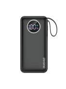 Dudao powerbank 10000mAh 1xUSB-A / 1xUSB-C 22.5W with built-in cable 1xLightning / 1xUSB-C black (K15sB)