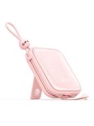 Joyroom power bank with USB C and Lightning cables and stand Cutie Series 10000mAh 22.5W pink (JR-L008)