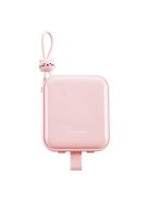 Joyroom power bank with USB C and Lightning cables and stand Cutie Series 10000mAh 22.5W pink (JR-L008)