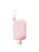 Joyroom power bank with USB C and Lightning cables and stand Cutie Series 10000mAh 22.5W pink (JR-L008)