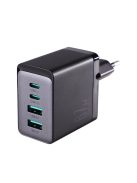 Joyroom GaN charger 67W 4 ports (2x USB, 2x USB C) black (TCG02) + USB C - USB C cable 100W 1.2m