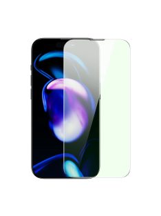   Baseus Full Screen Tempered Glass for iPhone 14 Pro with Anti Blue Light Filter and 0.3mm Speaker Cover + Mounting Frame