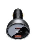 Baseus Digital Display Fast Car Charger USB-A / USB-C PD3.1 140W black + USB-C cable Baseus Superior Series 5A 240W 1m black (CGZX070001)