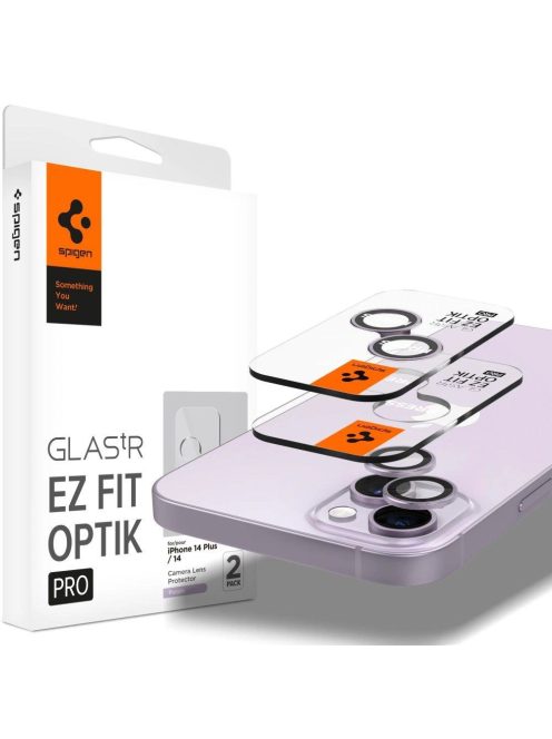 Spigen OPTIK.TR ”EZ FIT” CAMERA PROTECTOR 2-PACK IPHONE 14 / 14 PLUS PURPLE