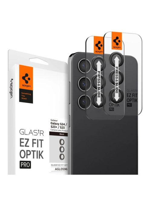 Spigen OPTIK.TR ”EZ FIT” CAMERA PROTECTOR 2-PACK GALAXY S23 / S23+ PLUS BLACK