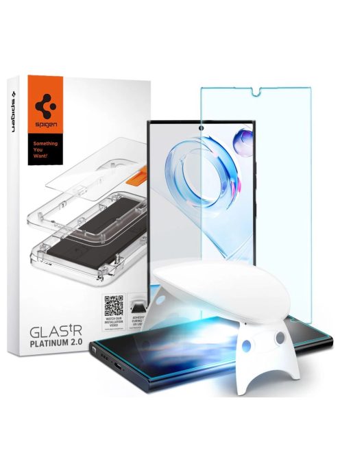 TEMPERED GLASS Spigen GLAS.TR PLATINUM GALAXY S23 ULTRA CLEAR