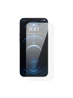   Baseus Full Screen Tempered Glass for iPhone 12 Pro Max with Speaker Cover 0.4mm + Mounting Kit