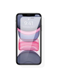   Baseus Full Screen Tempered Glass for iPhone 11 / XR with Speaker Cover 0.4mm + Mounting Kit