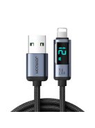 Joyroom Prism Series A16 Lightning / USB-A Cable 2.4A 1.2m with LED Display - Black