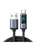 Joyroom Prism Series A16 USB-C / USB-A Cable 66W 1.2m with LED Display - Black