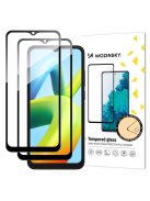 Wozinsky Full Glue Tempered Glass 2x Tempered Glass For Xiaomi Redmi A2 / Redmi A1 9H Full Screen Full Cover With Black Frame