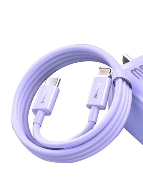 USB-C fast charging / data transfer cable - Lightning PD 20W 1m Baseus Superior Series - purple